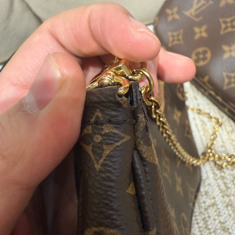 LV老花五95新合一綠色肩帶 經典款純芯片款 保存很好 五金亮內里乾淨-9