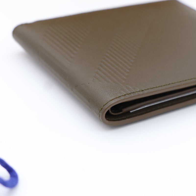 Burberry 巴寶莉 格紋壓花雙折 咖啡色 牛皮錢夾-8