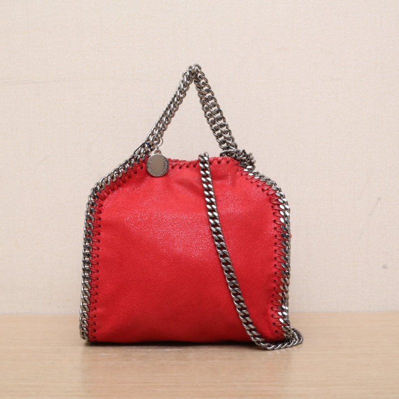 Stella McCartney 紅色環保皮鏈條包肩背包-0