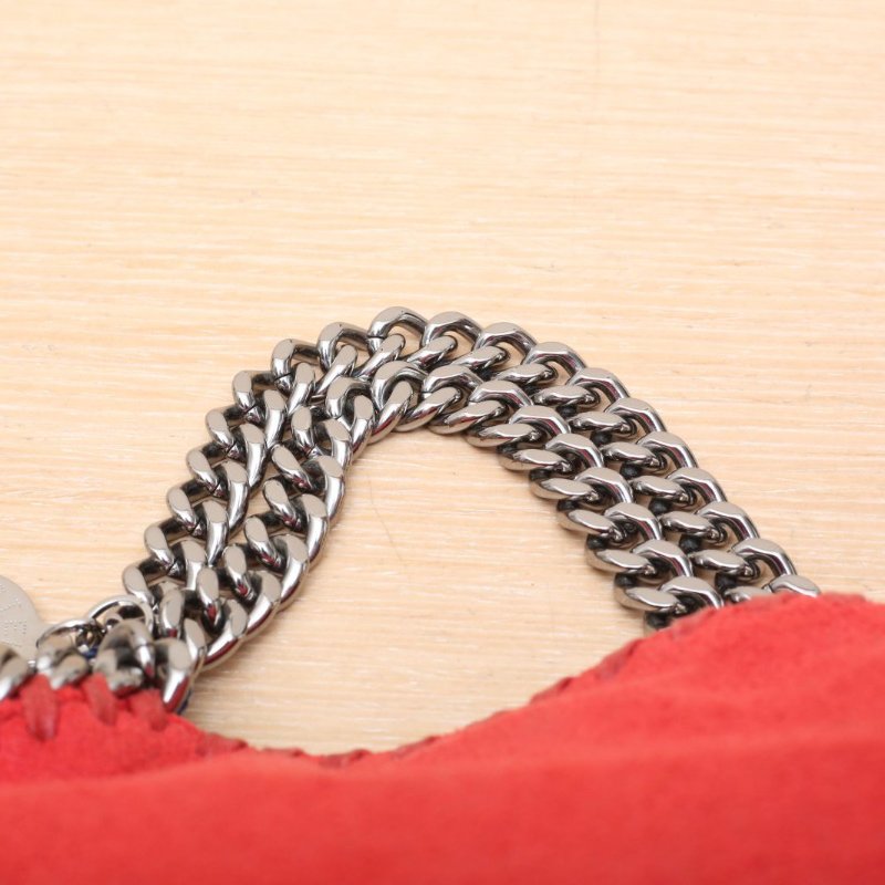 Stella McCartney 紅色環保皮鏈條包肩背包-3