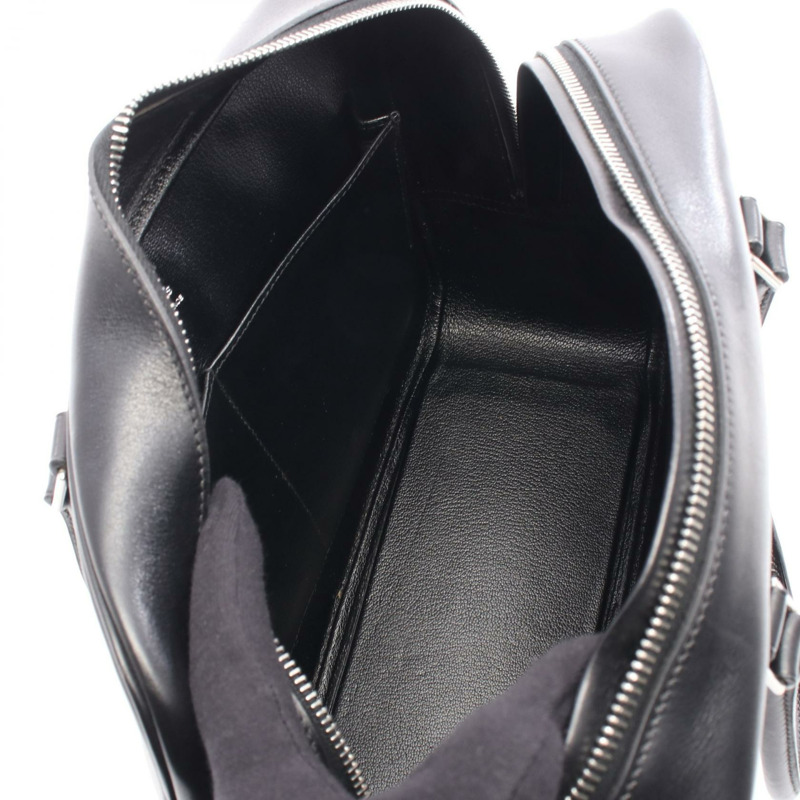 愛馬仕 Plume 28 手提包,盒式小牛皮,黑色,二手,女士,帶五金配件-2