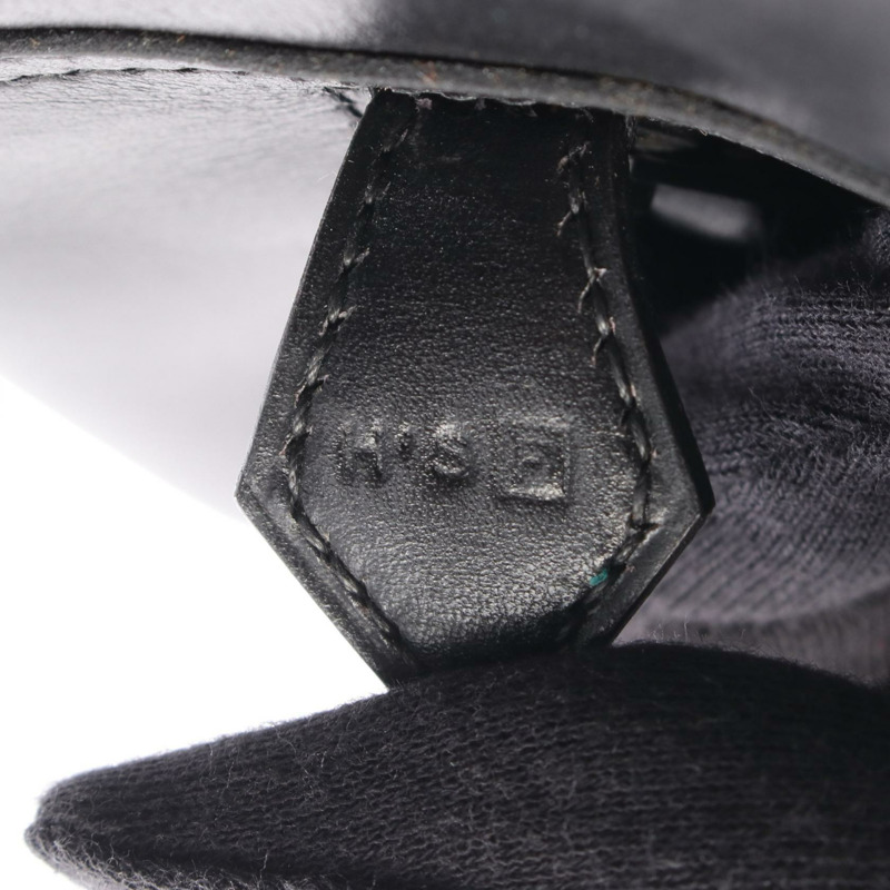 愛馬仕 Plume 28 手提包,盒式小牛皮,黑色,二手,女士,帶五金配件-4