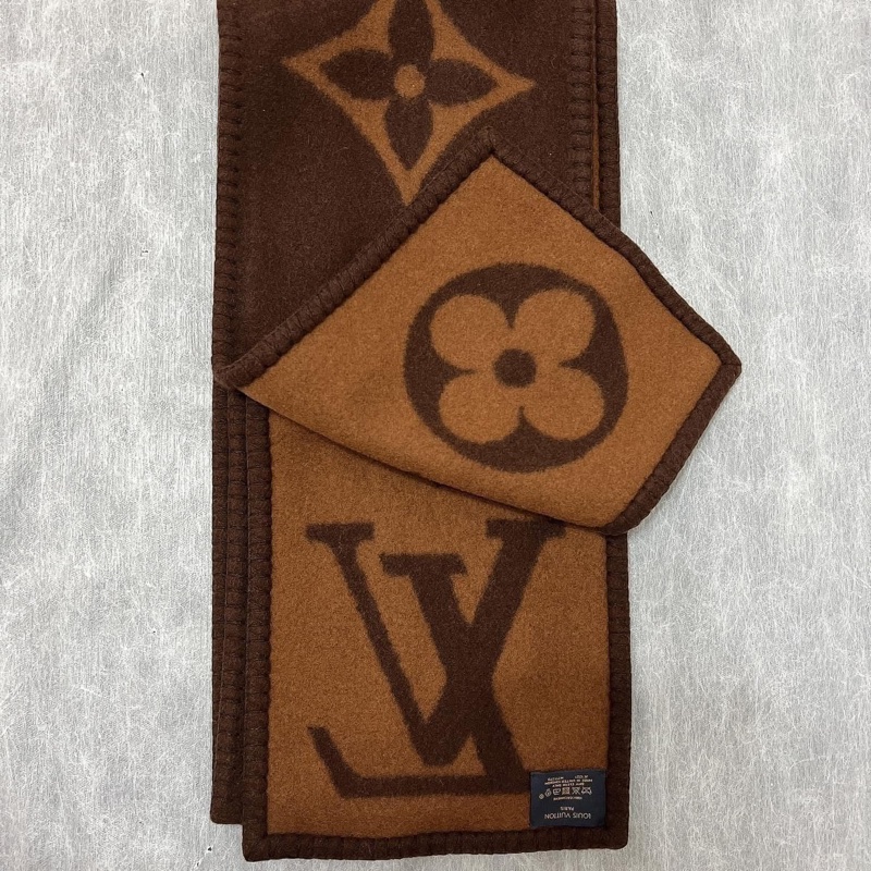 LV cashmere 喀什米爾羊絨 雙色圍巾-0