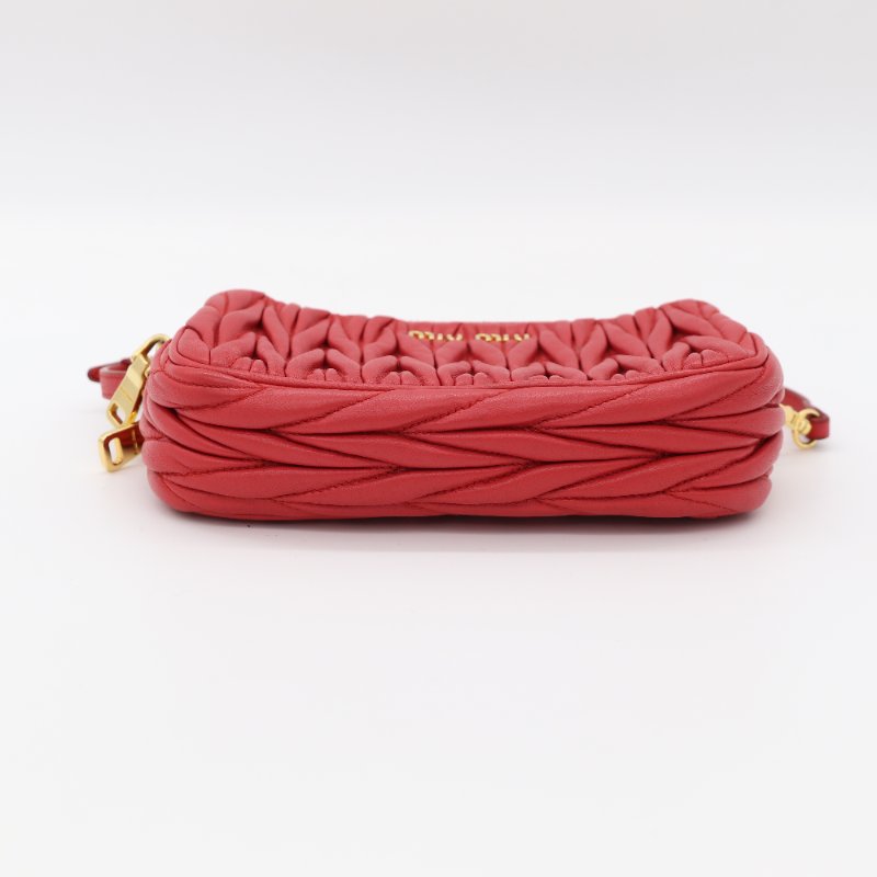 Miu Miu 謬謬 Matelassé 紅色 羊皮 相機包-4