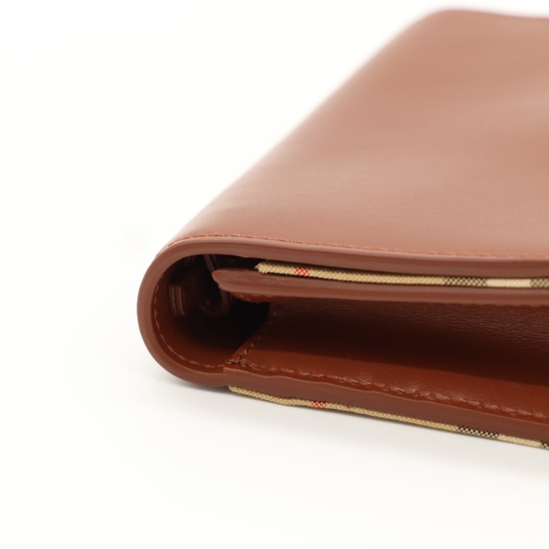 Burberry 巴寶莉 經典條紋皮革WOC 斜背包 手拿包-6