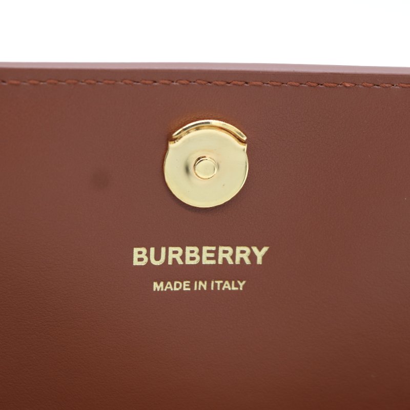 Burberry 巴寶莉 經典條紋皮革WOC 斜背包 手拿包-10