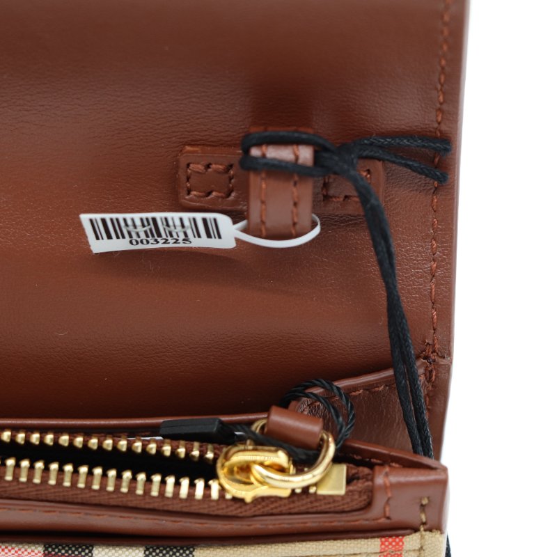 Burberry 巴寶莉 經典條紋皮革WOC 斜背包 手拿包-12