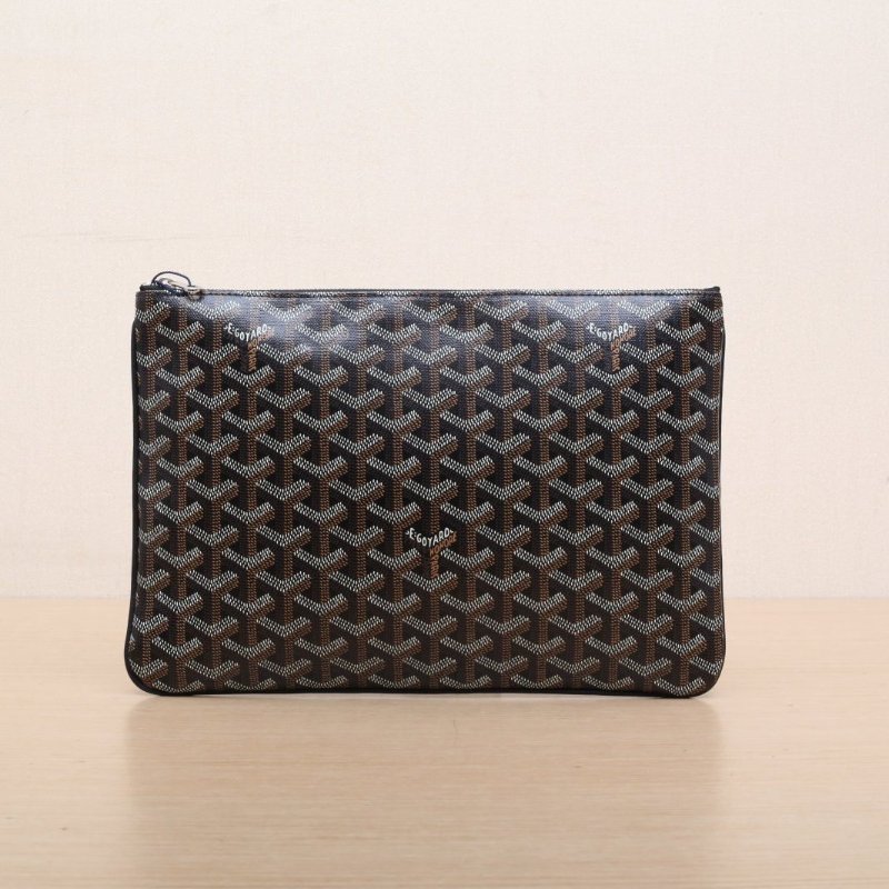 GOYARD 黑色PVC洗漱包手拿包肩背包-1