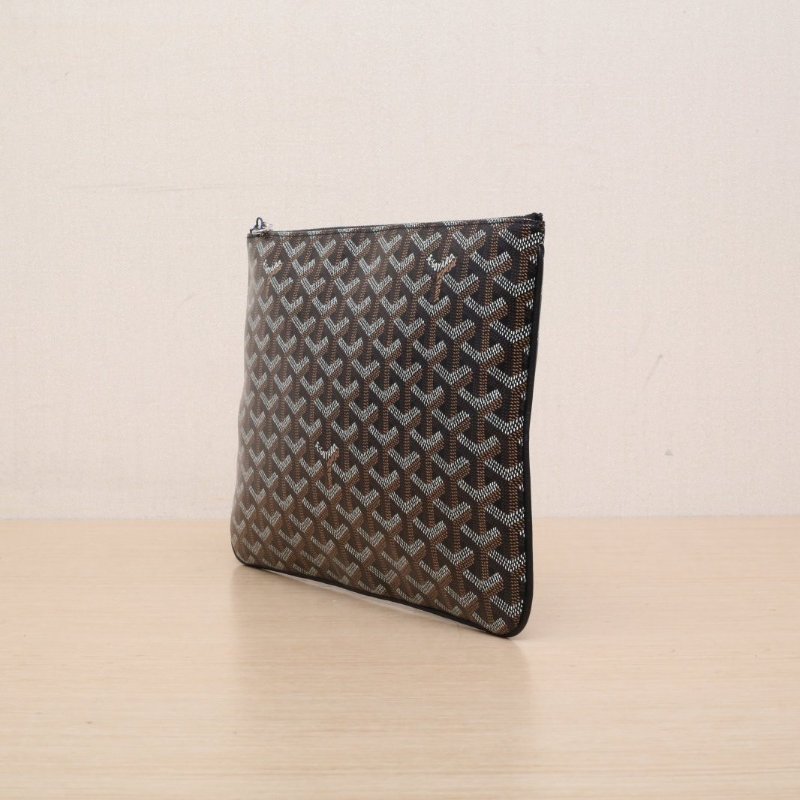 GOYARD 黑色PVC洗漱包手拿包肩背包-2