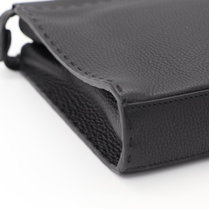 專櫃價超高手工系列 ♥️ Fendi 芬迪 Monster Peekaboo Fit 黑色牛皮 手縫 手提包 斜挎包-2