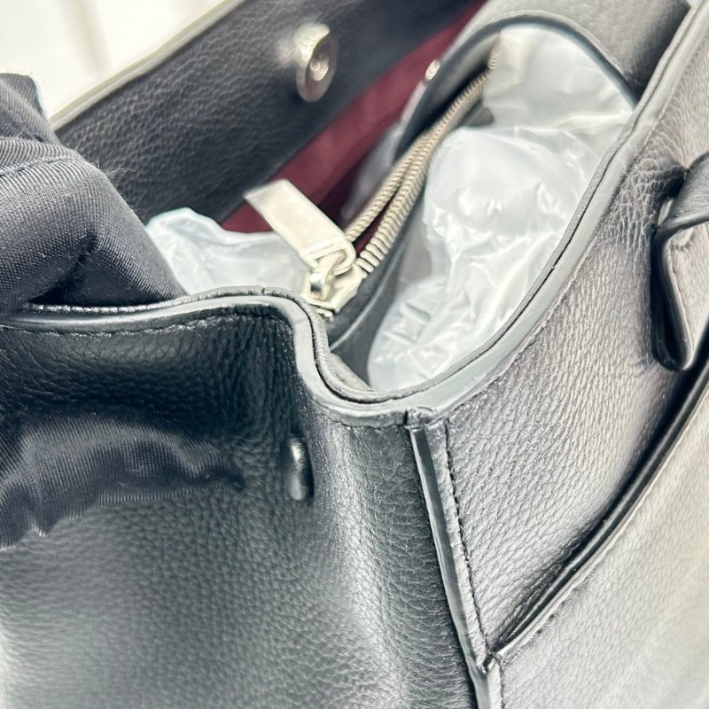 Chanel 黑皮搭配銀扣荔枝紋牛皮 cerf 手提包肩背包-15