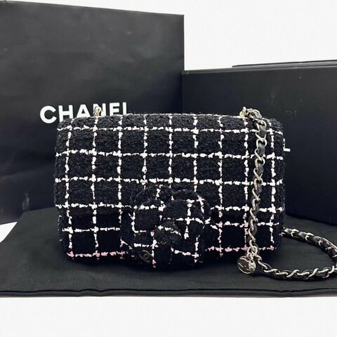 CHANEL山茶花大mini肩背斜背包 19*12*7 全新閒置配件盒子塵袋