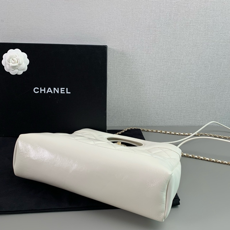 ✨Chanel 25P 白色羊皮 31bag 晶片款 有購證🤍-7