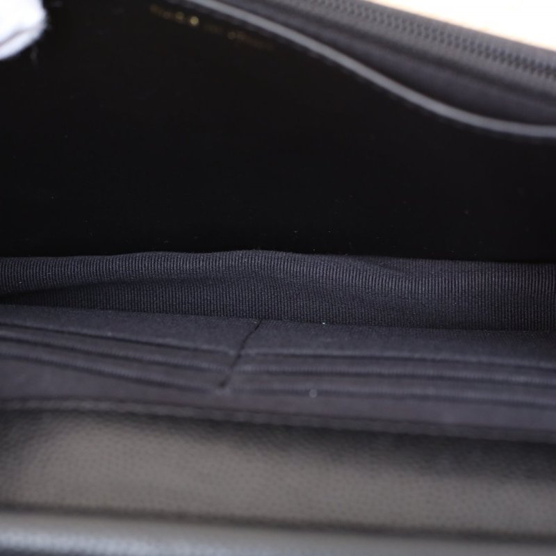 CHANEL 21KCFWOC19黑色牛皮晶片開金扣包包掛飾皮穿鏈肩背包-3