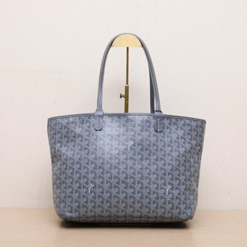 GOYARD Artois拉鏈購物袋Tote小號灰色PVC肩背包