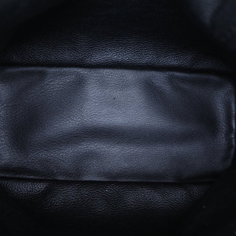 GOYARD Anjou雙面購物袋Mini20黑色牛皮/帆布銀扣牛皮帆布肩背包-3