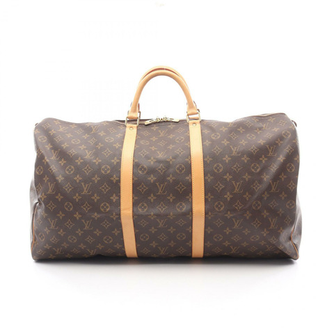 路易威登 Keepall 60 旅行手提包 M41422 Monogram 皮革 棕色 二手 LV