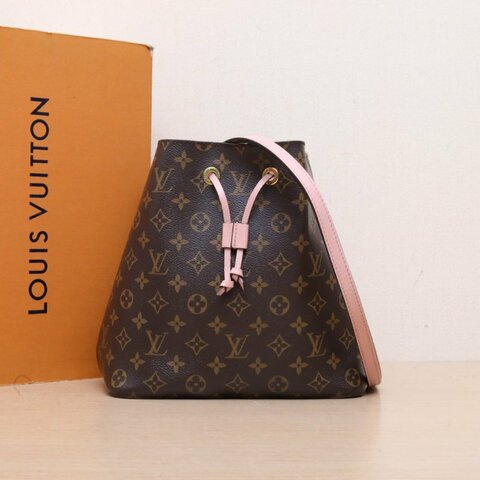 LOUIS VUITTON NÉONOÉ水桶包中號26粉色內裏老花PVC金扣2019肩背包