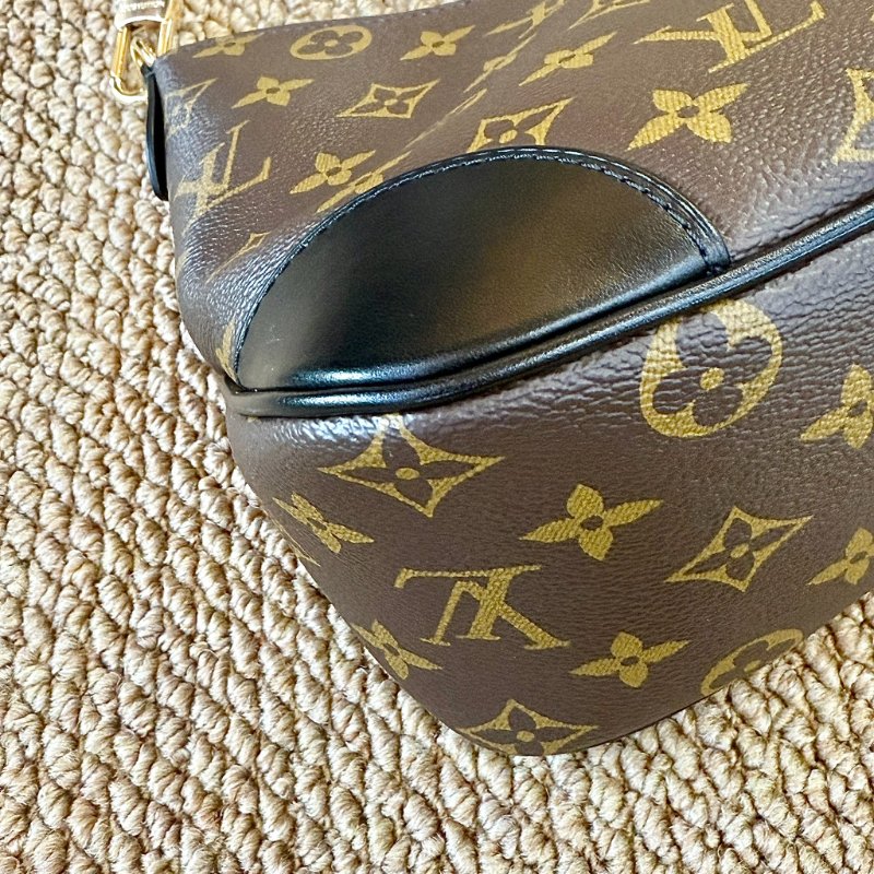 Louis Vuitton - 原花拼黑皮 Boulogne PM 牛角包-7