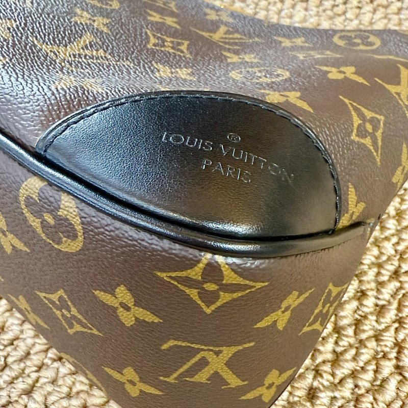 Louis Vuitton - 原花拼黑皮 Boulogne PM 牛角包-8