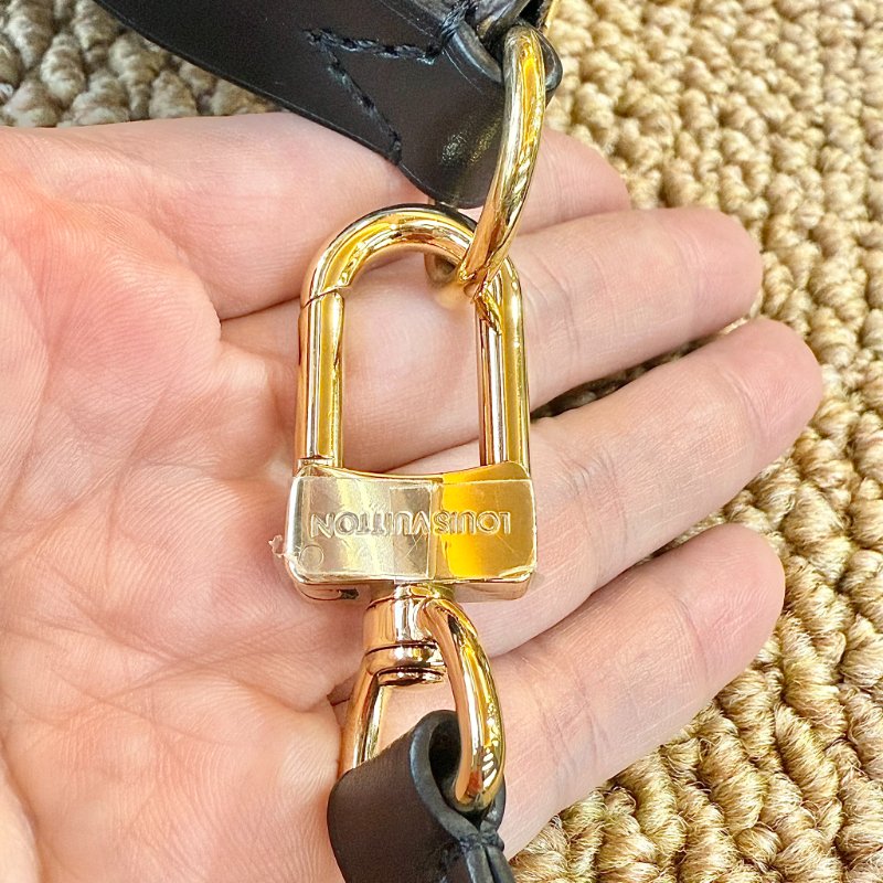 Louis Vuitton - 原花拼黑皮 Boulogne PM 牛角包-11