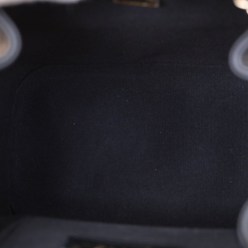 CHANEL 23CDuma抽繩口蓋雙肩包單口袋小號18黑色牛皮晶片開淺金扣肩背包-2