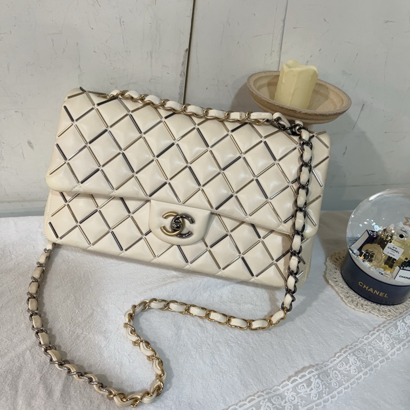 ෆ Chanel 漸變色金銀鴛鴦扣CF🤍原價40萬高訂款-5