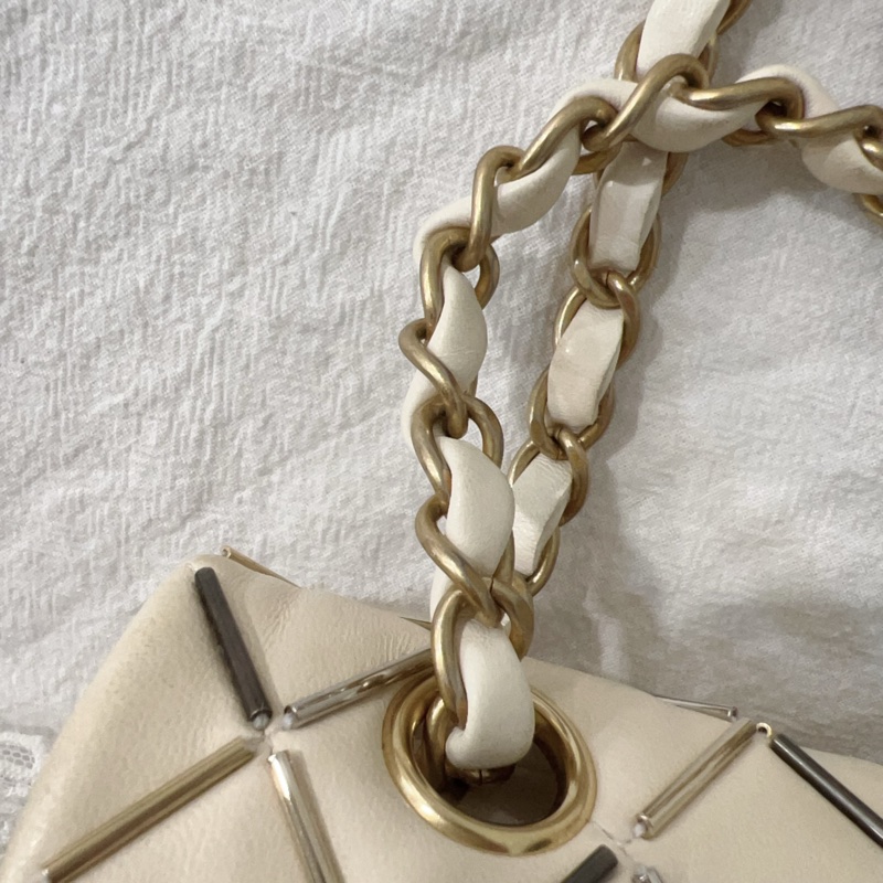 ෆ Chanel 漸變色金銀鴛鴦扣CF🤍原價40萬高訂款-9