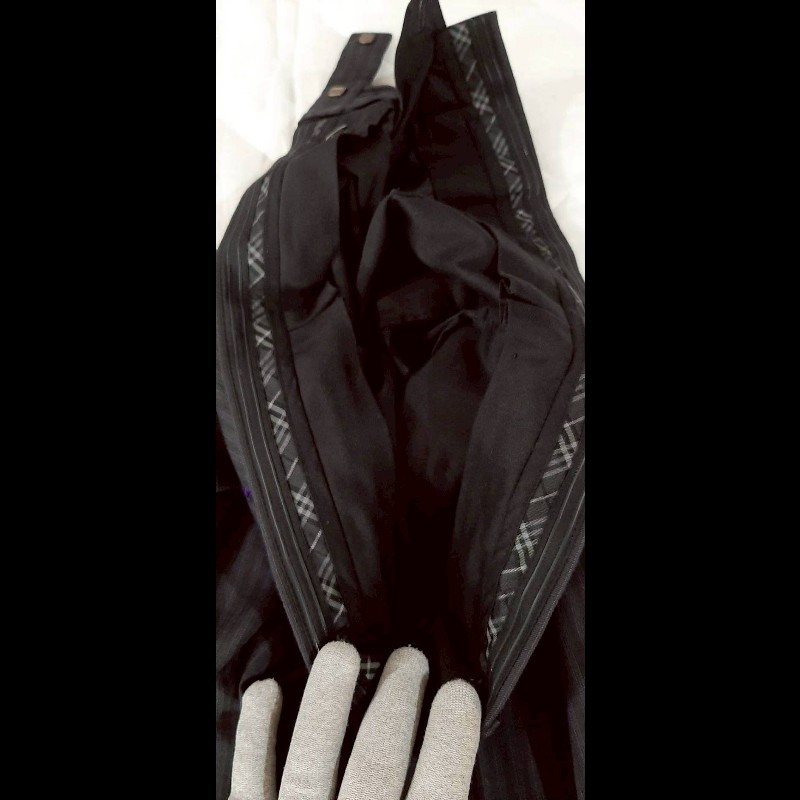 (日本製MIJ)絕版BURBERRY 博柏利 BLACK LABEL 黑標 男灰色條紋混羊毛成套西裝40R-6