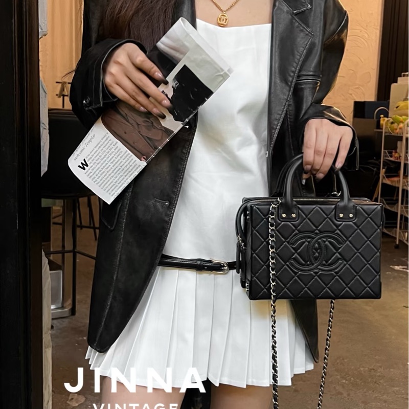 ෆ Chanel 22k手提盒子包✨專櫃18萬-0