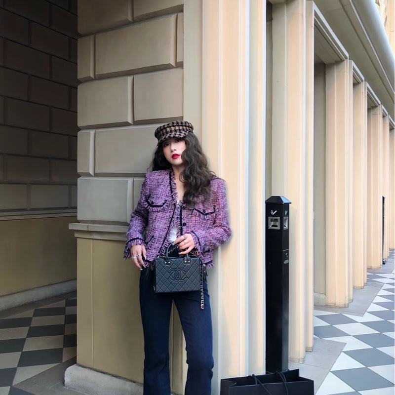 ෆ Chanel 22k手提盒子包✨專櫃18萬-2