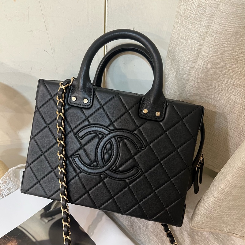 ෆ Chanel 22k手提盒子包✨專櫃18萬-9