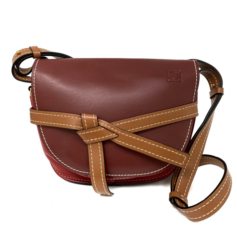 ☆ Loewe 羅意威 Red Calfskin Gate Shoulder Bag 紅色小牛皮肩背袋 - 257023066-1