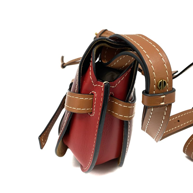 ☆ Loewe 羅意威 Red Calfskin Gate Shoulder Bag 紅色小牛皮肩背袋 - 257023066-3