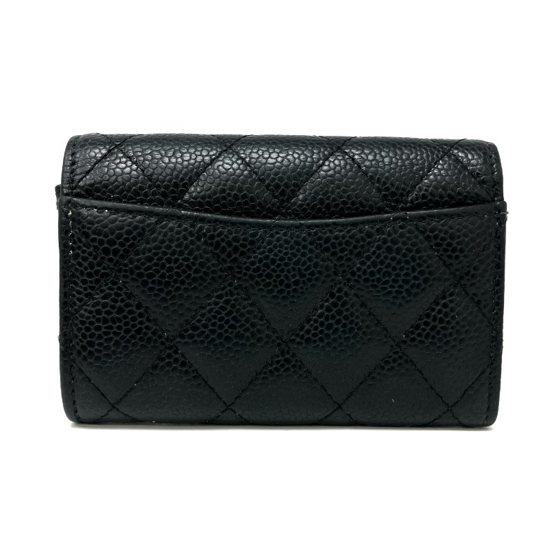 ☆ Chanel 香奈兒 Black Caviar Skin Card Case No.30 黑色粒紋小牛皮卡包No.30 - 257022874-1