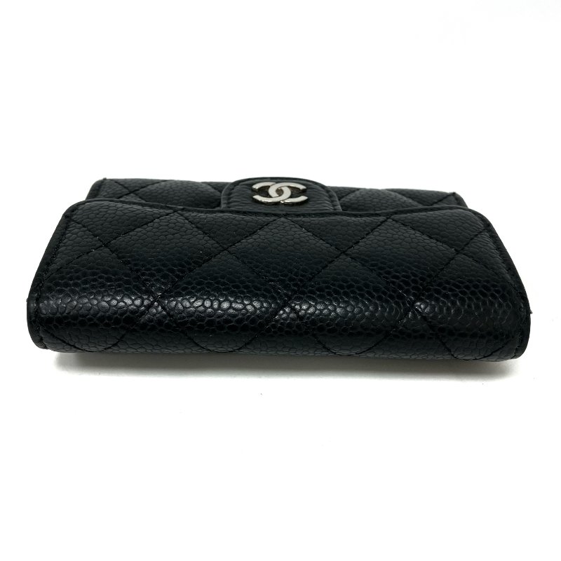 ☆ Chanel 香奈兒 Black Caviar Skin Card Case No.30 黑色粒紋小牛皮卡包No.30 - 257022874-2
