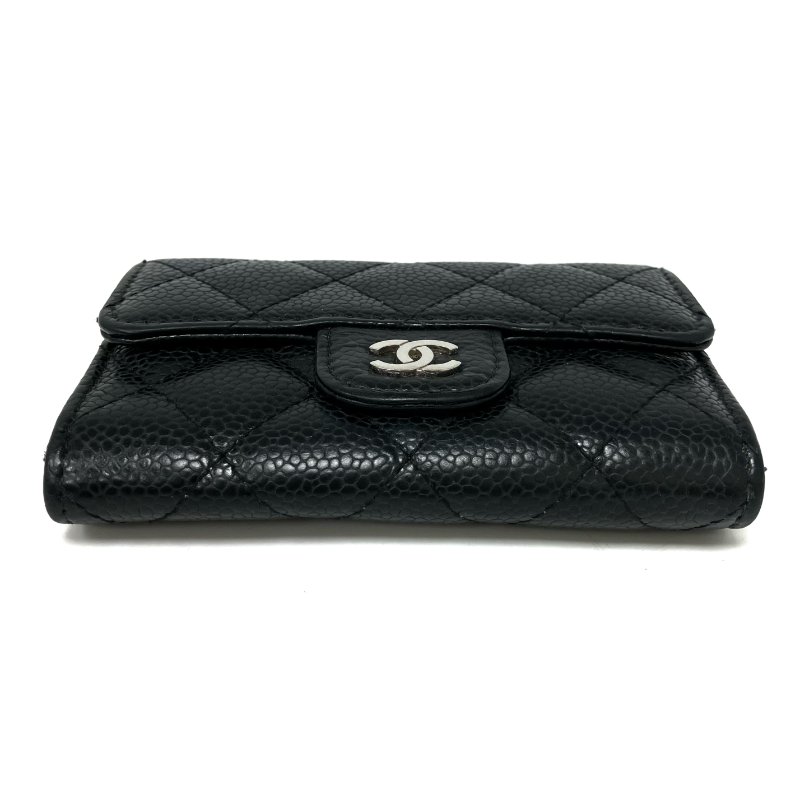 ☆ Chanel 香奈兒 Black Caviar Skin Card Case No.30 黑色粒紋小牛皮卡包No.30 - 257022874-3
