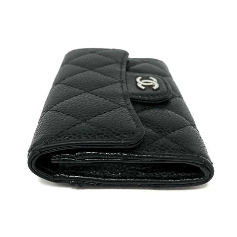 ☆ Chanel 香奈兒 Black Caviar Skin Card Case No.30 黑色粒紋小牛皮卡包No.30 - 257022874-4