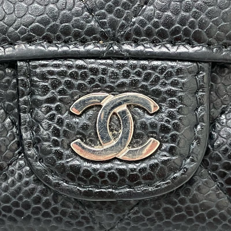 ☆ Chanel 香奈兒 Black Caviar Skin Card Case No.30 黑色粒紋小牛皮卡包No.30 - 257022874-6