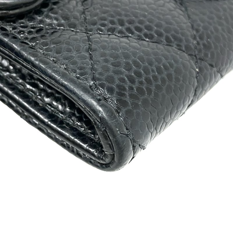 ☆ Chanel 香奈兒 Black Caviar Skin Card Case No.30 黑色粒紋小牛皮卡包No.30 - 257022874-7