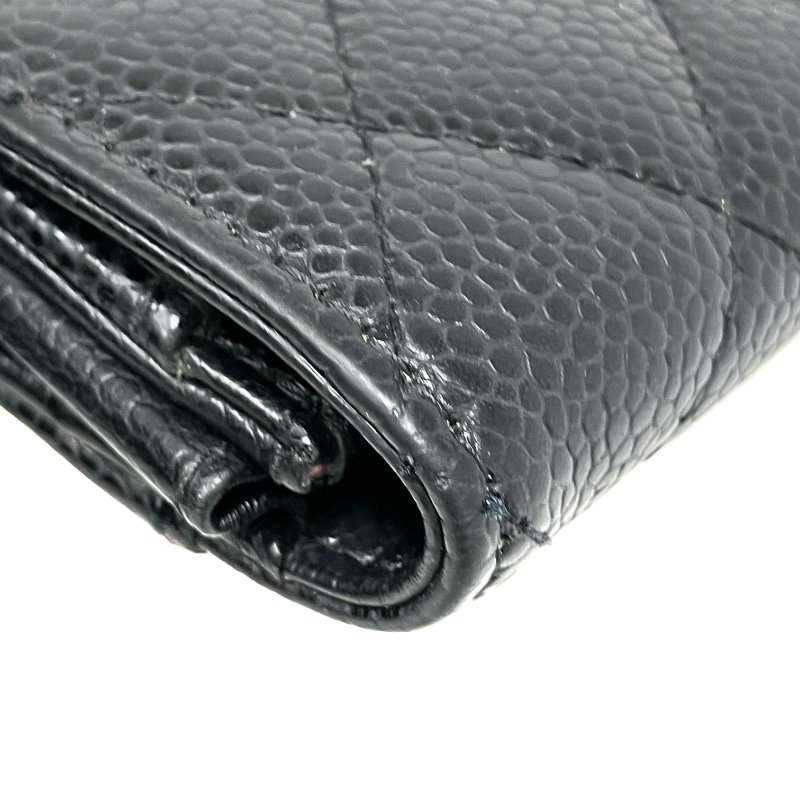 ☆ Chanel 香奈兒 Black Caviar Skin Card Case No.30 黑色粒紋小牛皮卡包No.30 - 257022874-9