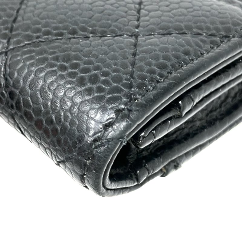 ☆ Chanel 香奈兒 Black Caviar Skin Card Case No.30 黑色粒紋小牛皮卡包No.30 - 257022874-10