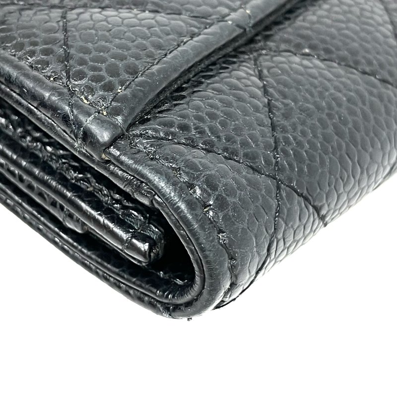 ☆ Chanel 香奈兒 Black Caviar Skin Card Case No.30 黑色粒紋小牛皮卡包No.30 - 257022874-13