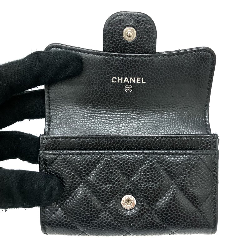 ☆ Chanel 香奈兒 Black Caviar Skin Card Case No.30 黑色粒紋小牛皮卡包No.30 - 257022874-16