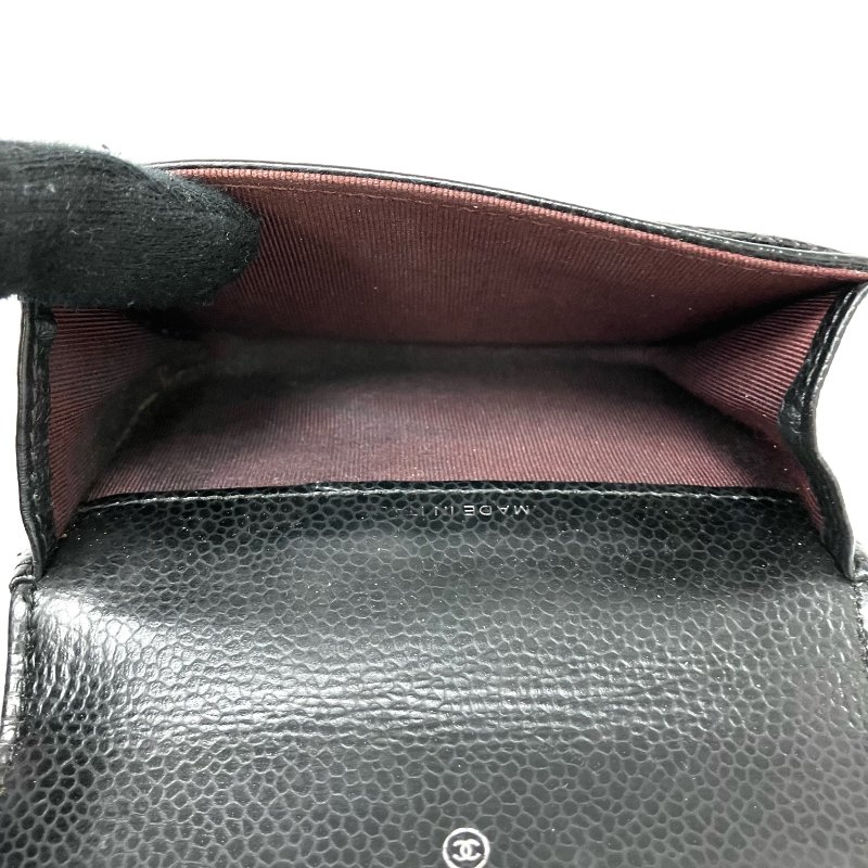 ☆ Chanel 香奈兒 Black Caviar Skin Card Case No.30 黑色粒紋小牛皮卡包No.30 - 257022874-18