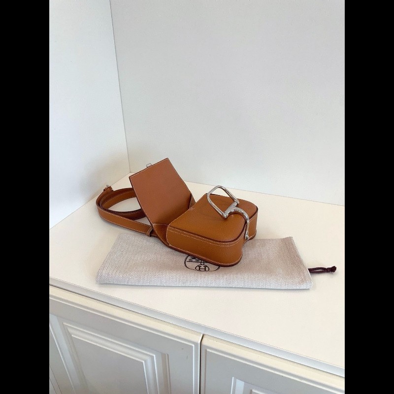 Hermes 金棕mini Della屁桃屁股包 epsom皮-4