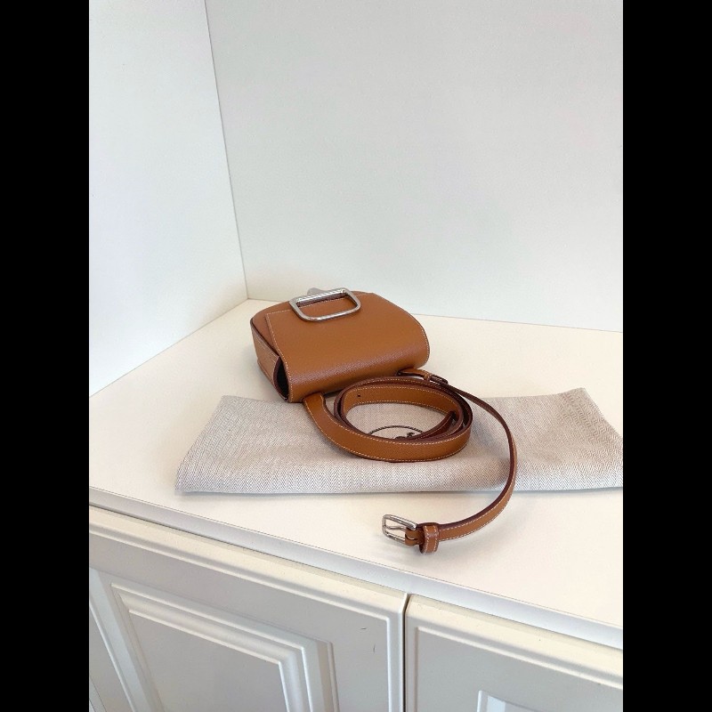 Hermes 金棕mini Della屁桃屁股包 epsom皮-6