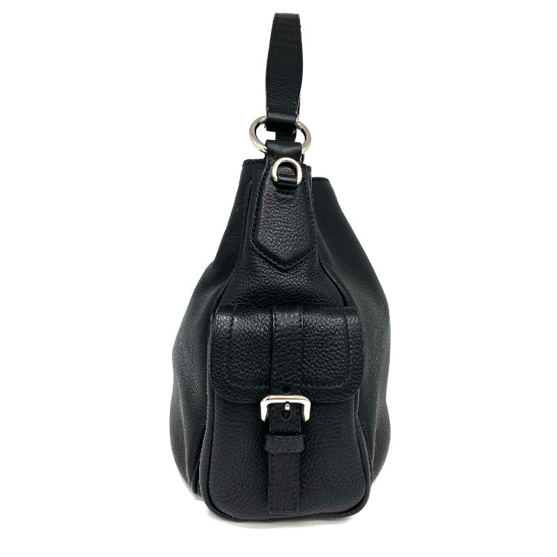 ☆ Prada 普拉達 Black Calfskin Shoulder Bag 黑色小牛皮肩背袋 - 257024112-3