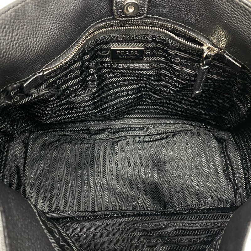 ☆ Prada 普拉達 Black Calfskin Shoulder Bag 黑色小牛皮肩背袋 - 257024112-15