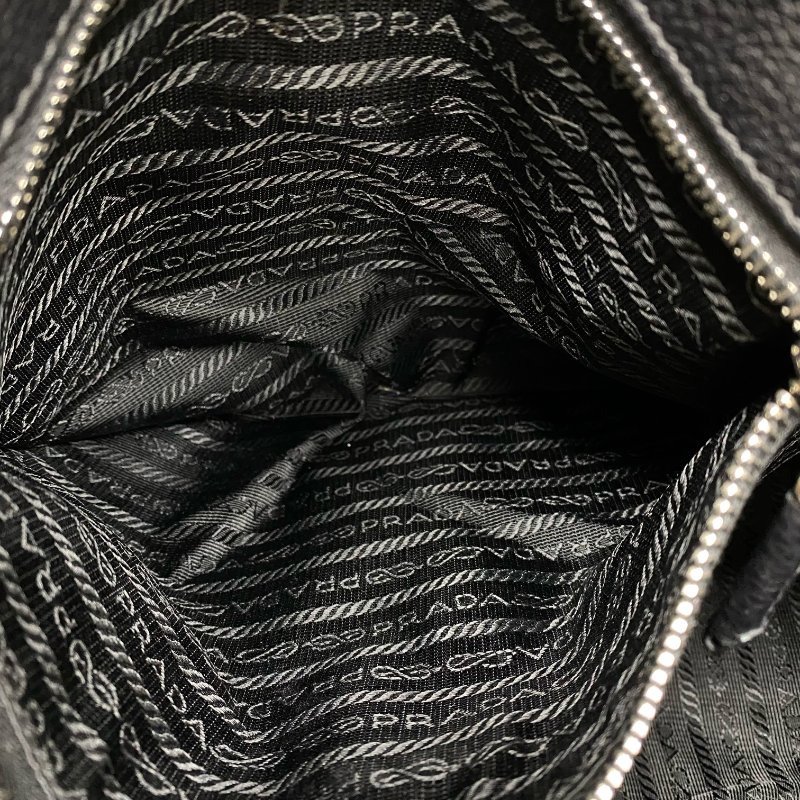 ☆ Prada 普拉達 Black Calfskin Shoulder Bag 黑色小牛皮肩背袋 - 257024112-18